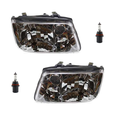 2000 Volkswagen Jetta Driver and Passenger Side Halogen Headlight, With bulb(s), 2002 Style, OE comparable