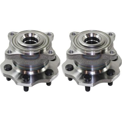 2011 Nissan Pathfinder Rear, Driver and Passenger Side Wheel Hubs, With Bearing, Four Wheel Drive/Rear Wheel Drive