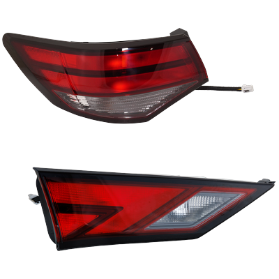 2021 Nissan Sentra Tail Lights, with Bulb, Halogen, Mounts On Trunk Lid