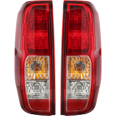 2019 Nissan Frontier Driver and Passenger Side Tail Lights, with Bulbs, Halogen, CAPA Certified