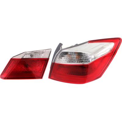 2015 Honda Accord Passenger Side, Inner and Outer Tail Lights, with Bulbs, Halogen, Mounts on Body, Sedan, Manual Transmission