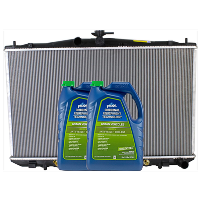 2013 Toyota Sienna 4-Piece Kit Radiator, 4 Cyl 2.7L, includes (3) Coolant/Antifreeze and (1) Radiator