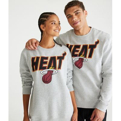 Aeropostale Mens' Miami Heat Crew Sweatshirt - Grey - Size XXL - Cotton