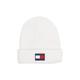 Tommy Jeans Damen Strickmütze mit Wolle TJW SOFT READY BEANIE, weiss, Gr. ONESIZE