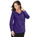 Plus Size Women's Shimmer Cowl Neck by Jessica London in Midnight Violet Shimmer (Size L)
