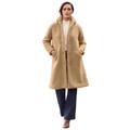 Plus Size Women's Teddy Coat by Jessica London in Soft Camel (Size 16 W)