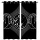 KLZUOPT Exquisite Blackout Curtains Witch Curtains for Bedroom Living Room, Blackout Curtains 54 Drop - Thermal Insulated Eyelet Drapes, Patterned Window Treatments, 52x84 Inch (W X L), 2 Panels