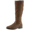 Stiefel TAMARIS, Damen, Gr. 40, Normalschaft, braun, Veloursleder, unifarben, klassisch, Schuhe, mit modischen Faltungen am Schaft
