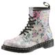 Schnürstiefel DR. MARTENS "1460 8-Eye Boot" Gr. 37, bunt (offwhite, floral) Damen Schuhe Stiefel
