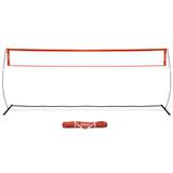 Gosports 12 Ft Freestanding Volleyball Training Net For Indoor Our Outdoor Use - Instant Setup & Height Adjustable Fabric in Black/Red | Wayfair