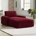 PAULATO by GA.I.CO. Stretch Chaise Lounge Slipcover - Soft to Touch & Easy to Clean - Velvet Collection in Red/Pink/Black | Wayfair velvetCL-borde