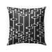 KAVKA DESIGNS ABACUS CHARCOAL Geometric Indoor/Outdoor Throw Pillow Polyester/Polyfill blend in Gray | 18 H x 18 W x 4 D in | Wayfair