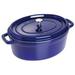 Staub Cast Iron Oval Cocotte Non Stick/Enameled Cast Iron/Cast Iron in Blue | 5.75 qt | Wayfair 1103191