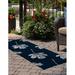 Blue 96 x 30 x 0.25 in Area Rug - Red Barrel Studio® MAPLE LEAF NAVY Outdoor Rug By Becky Bailey Polyester | 96 H x 30 W x 0.25 D in | Wayfair