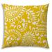 East Urban Home 17" X 17" Cream & White Blown Seam Paisley Lumbar Indoor Outdoor Pillow Polyester/Polyfill in Yellow | 17 H x 17 W x 4 D in | Wayfair