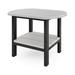 Red Barrel Studio® Ippolito Outdoor Oval Side Table Plastic in Gray/Black | 18 H x 19 W x 25 D in | Wayfair C84D399767D14178909E44F13A7B7016