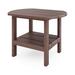 Red Barrel Studio® Ippolito Outdoor Oval Side Table Plastic in Brown | 18 H x 19 W x 25 D in | Wayfair 352ACBDD9E0A4DCFA8573CAB98A52F35