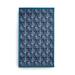 Blue 30 x 18 x 0.5 in Indoor/Outdoor Area Rug - Winston Porter Rectangle Kyston Rectangle 18" X 30" Indoor/Outdoor Area Rug w/ Non-Slip Backing Chenille, | Wayfair