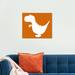 Zoomie Kids T-Rex Background by Wynwood Studio - Wrapped Canvas Print Canvas in Orange/White | 20 H x 24 W x 0.8 D in | Wayfair