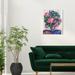 Rosdorf Park Bonno Floral & Botanical Romance is in the air Traditional Pink Canvas Wall Art Print Canvas in Blue/Green/Pink | Wayfair