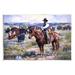 Stupell Industries Ax-160-Wood Cowboy Herding Cattle Ranch by Jack Sorenson | 10 H x 15 W x 0.5 D in | Wayfair ax-160_wd_10x15