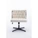 Red Barrel Studio® Dhurata Velvet Side Chair Dining Chair Upholstered/Velvet in White | 33.5 H x 25.5 W x 25 D in | Wayfair