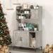 Tucker Murphy Pet™ Cat Litter Box Enclosure w/ Shelves Manufactured Wood in Brown | 51.1 H x 31.5 W x 17.7 D in | Wayfair