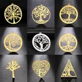 EUEAVAN 5pcs Amulette en acier inoxydable Arbre de vie Pendentif pour femmes hommes collier charms