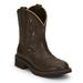 Justin Boots Gemma 8" Round Toe - Womens 7.5 Brown Boot B