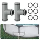 Connecteur de tuyau de pompe de filtre de piscine 2 types 32mm joint de tuyau accessoire de