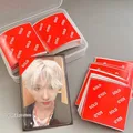 MINKYS-Étiquettes autocollantes rouges vendues lot de 20 pièces kawaii Kpop photocards lettre