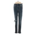 Rag & Bone/JEAN Jeans - Low Rise Skinny Leg Boyfriend: Black Bottoms - Women's Size 27 - Distressed Wash