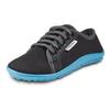 Barfußschuh LEGUANO "LEGUANITO AKTIV", Kinder, Gr. 24, grau (anthrazit), Textil, sportlich, Schuhe Barfußschuh Schnürschuh, Halbschuh, Schnürer mit speziell entwickelter Halbkugel-Laufsohle