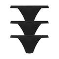 String HUGO UNDERWEAR "TRIPLET STRING PURE" Gr. L (40), 3 St., schwarz (black) Damen Unterhosen Klassische Strings