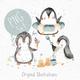 3 PNGs for Sublimation Penguin PNG set Kid Clothing Summer Clipart beach PNG Cute Penguin Clipart Commercial Penguin graphic summer PNG