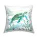 Stupell Blue & Green Sea Turtle Printed Throw Pillow by Carol Robinson