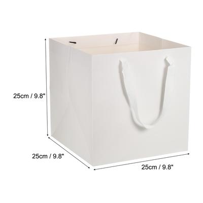 12Pcs Paper Favor Gift Bags Tote with Handles 9.8"x9.8"x9.8"