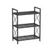 3-Tier Metal Storage Rack with Wheels, Mesh Shelving Unit with X Side Frames