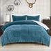 Arrow Knit Sherpa 3-Piece Solid Comforter Set