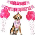 KYAIGUO 16PCS Dog Birthday Decoration Set Party Supplies Set Dog Birthday Hat with Cute Dog Flag Balloons Bow Tie Dog Birthday Set for Large Small Pet Dogs Dog Birthday Party Supplies Set