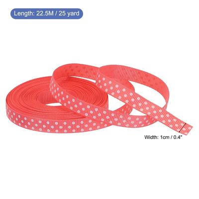 Grosgrain Ribbons with White Dots Ribbon Bow Decoration