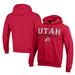 Men's Champion Red Utah Utes Football Eco Powerblend Pullover Hoodie