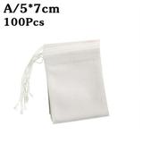 100 Pcs Disposable Tea Bags For Tea Infuser with String Empty Teabags Heal U.K U1Z5