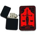 Tarot Card - 24 Major Arcana Cards Available Unique Collectible Gifts Infinity Black Matt Windproof Lighters! (Justice Red)