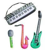 NUOLUX 16PCS Inflatable Musical Band Instruments Cool and Fun Inflatable Musical Instruments