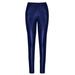 Elainilye Fashion Women s Leather Pants Casual Faux Leather Pants Slim Fit Long Pants Casual Leggings Pants Blue