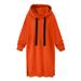 Oalirro Fashion Cute Hoodies For Women Fall and Winter Cute Sweatshirts Round Neck Long Sleeve Fall Tops For Women 2023 Trendy Womens Fall Sweaters Orange