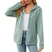 REORIAFEE Jacket Women Casual Loose Jacket Fashion Tops Pocket Loose Hooded Sweater Coat Green XXL