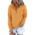 Oalirro Fashion Fall Hoodies For Women Fall and Winter Vintage Sweatshirt Crew Neck Long Sleeve Dressy Tops For Women Pullover Sweaters For Women Orange