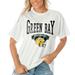 Women's Gameday Couture White Green Bay Packers Enforcer Relaxed T-Shirt